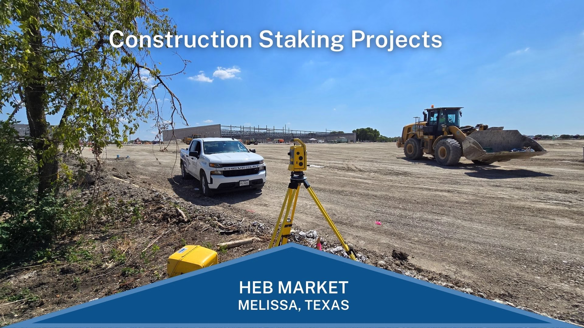 Surveying transit in field for HEB Market Melissa